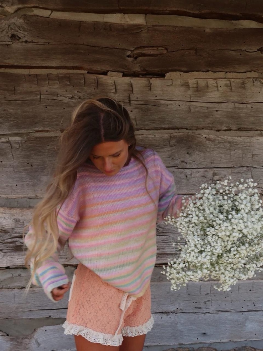 Shopmaddyjae- Fresh Air Stripe Sweater size L